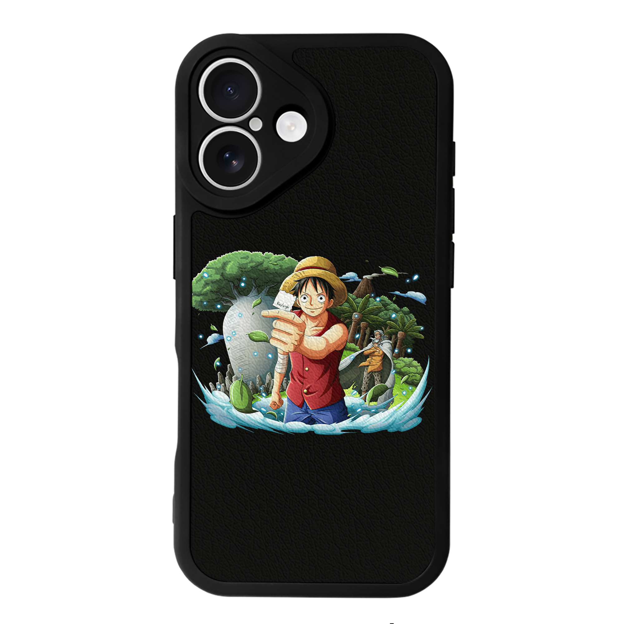 （画像用） ワンピース モンキー・D・ルフィ ONE PIECE Monkey D. Luffy 【iPhone 16シリーズ対応】シリコンスマホケース（レザー調） 材質：シリコン